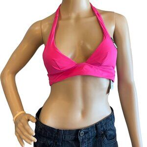 Etam Pink Halter Bikini Set XS Recycled Polyamide Removable Foam Cups